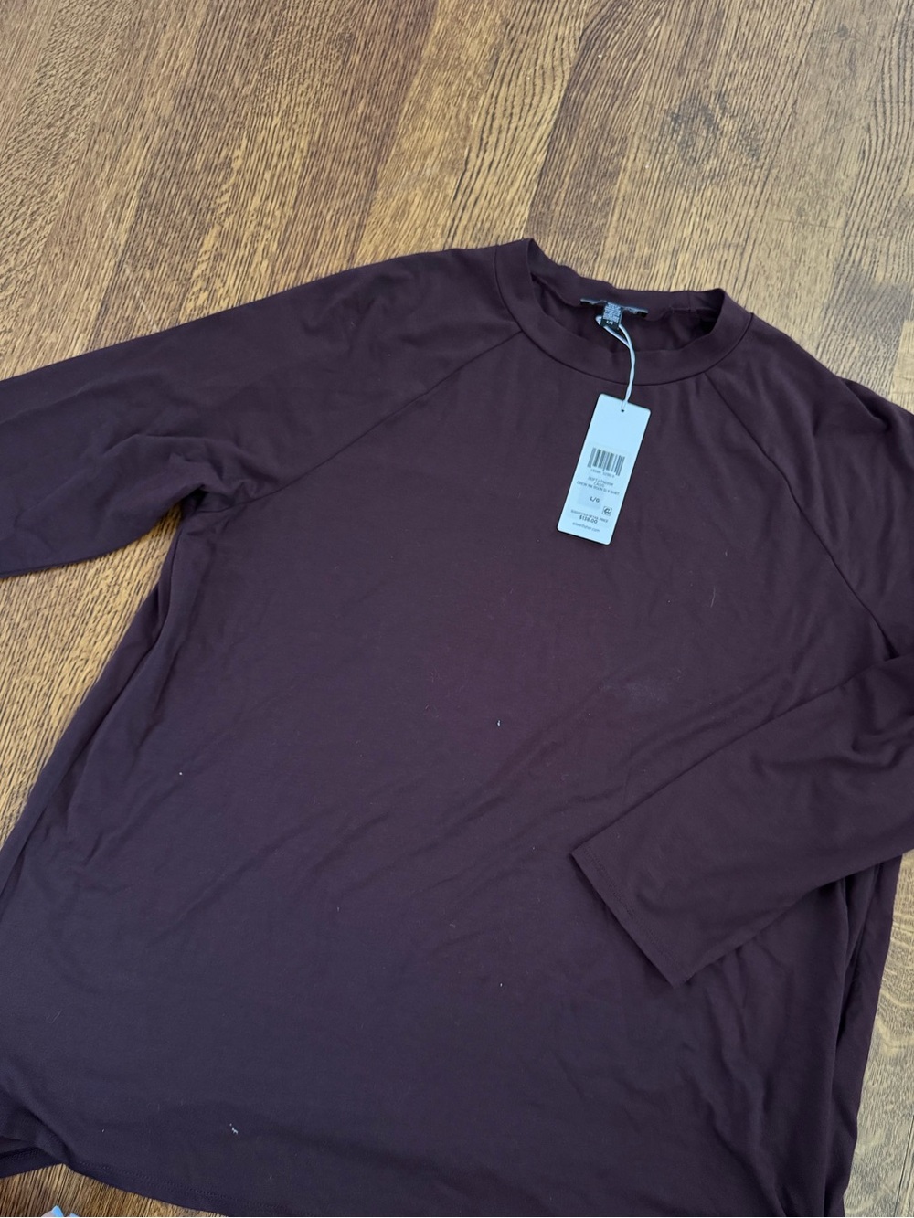 NWT Eileen Fisher Dark Red Long Sleeve Size Large